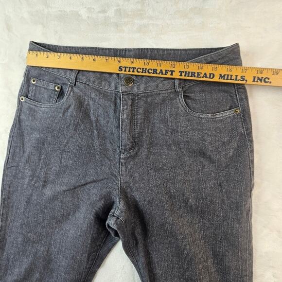 Soft Surroundings pants Pull On Stretch Gray Denim Jeans XL Extra Large comfort - Picture 2 of 10